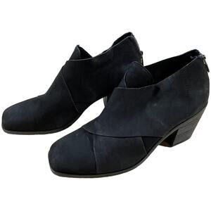 Eileen Fisher Ember Vero Cuoio Black Leather Ankle Bootie Women's Size 8.5 NWOB